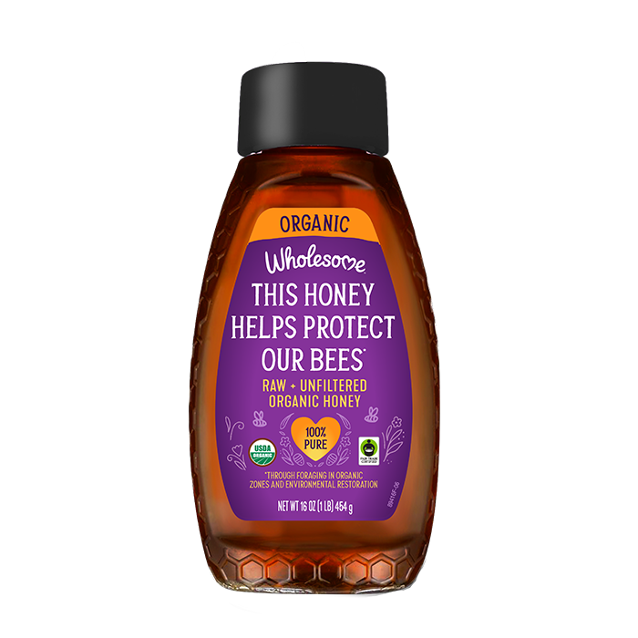 Wholesome Raw Honey 1 Pack front view