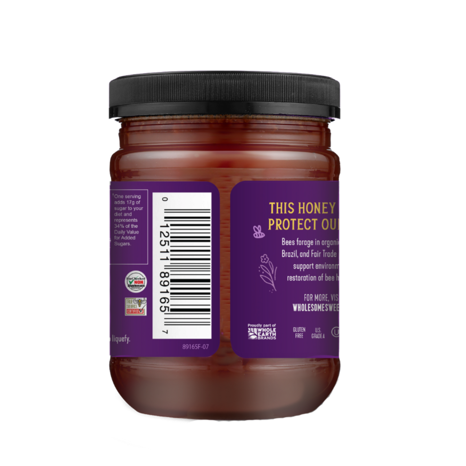 ORGANIC FAIR TRADE RAW UNFILTERED HONEY JAR