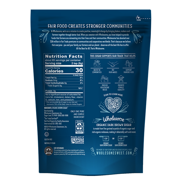 ORGANIC FAIR TRADE DARK BROWN SUGAR