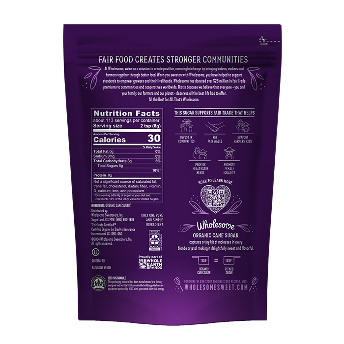 ORGANIC FAIR TRADE CANE SUGAR