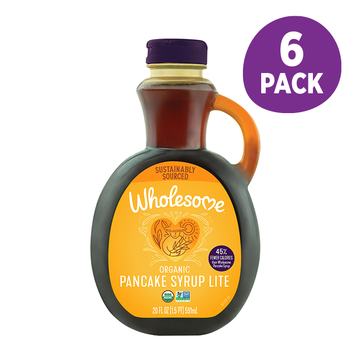 Wholesome Lite Pancake Syrup 6 Pack front view