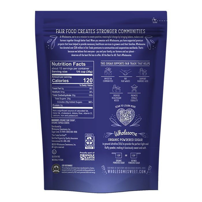 ORGANIC FAIR TRADE POWDERED CONFECTIONERS SUGAR