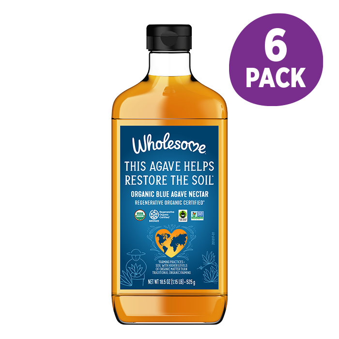 Wholesome Blue Agave 6 Pack front view;Size_18.5oz - 6 Pack