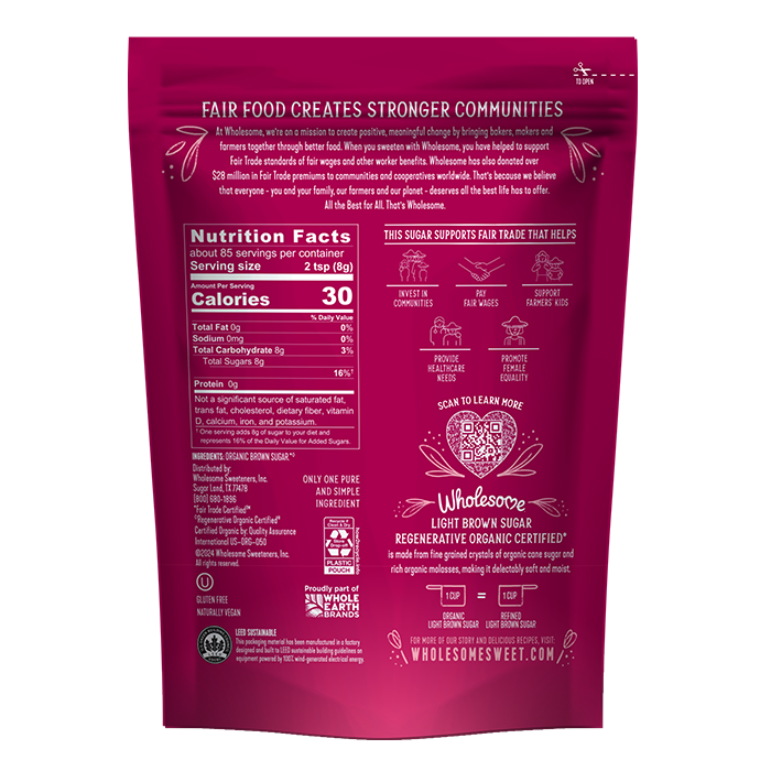 ORGANIC FAIR TRADE LIGHT BROWN SUGAR