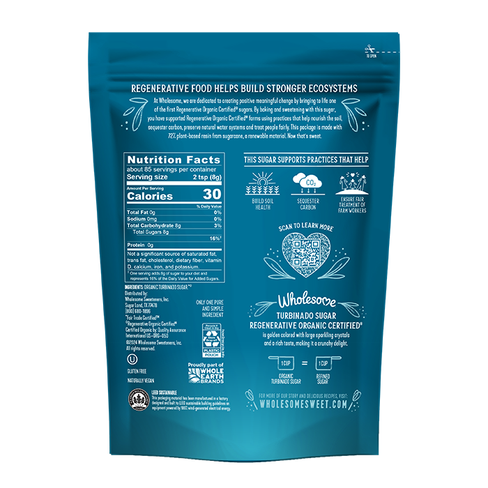 REGENERATIVE ORGANIC CERTIFIED® TURBINADO SUGAR