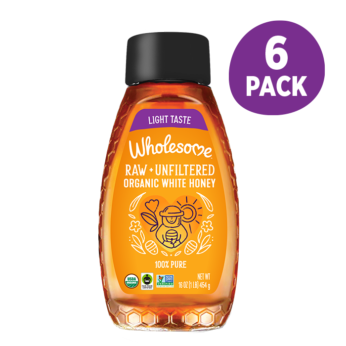 Wholesome White Honey 6 Pack front view