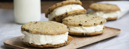 GLUTEN FREE CHOCOLATE CHIP ICE CREAM SANDWICHES