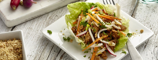 PALEO HONEY PEANUT CHICKEN LETTUCE WRAPS