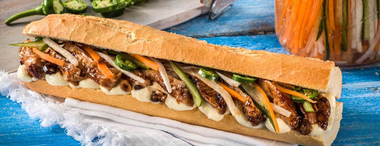 LEMONGRASS CHICKEN BANH MI SANDWICH