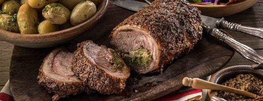 LOIN OF LAMB WITH SWEET HERB STUFFING