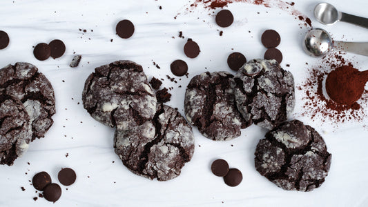 DOUBLE CHOCOLATE CRINKLE COOKIES