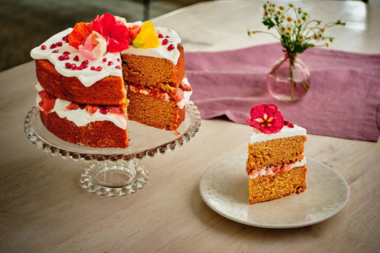 Rhubarb Jam & Chantilly Cream Sponge Cake