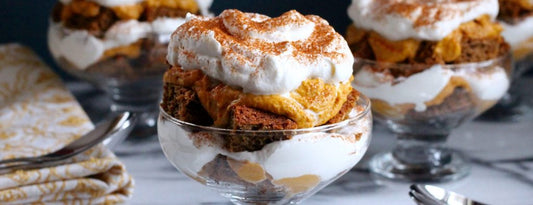 PUMPKIN CREAM TRIFLE WITH GINGERSNAP SPONGE CAKE