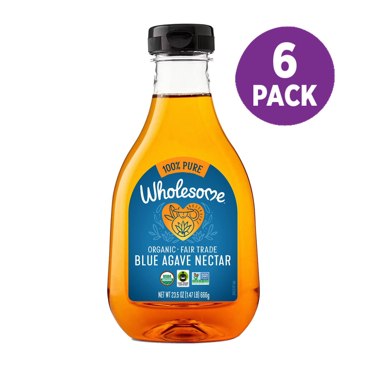 Wholesome Blue Agave 6 Pack front view;Size_23.5oz - 6 Pack