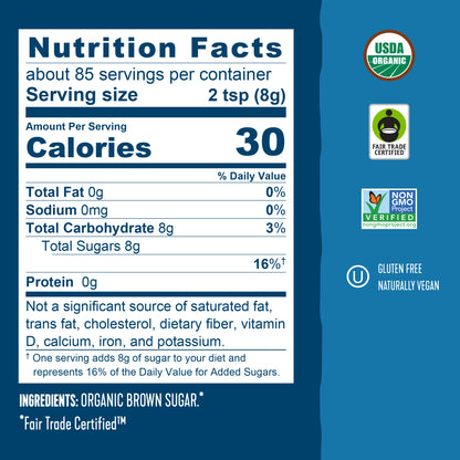 ORGANIC FAIR TRADE DARK BROWN SUGAR