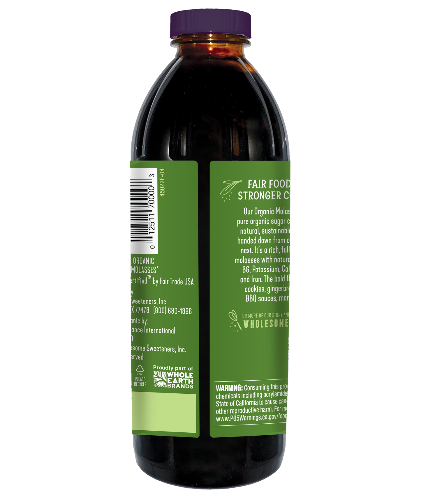 Wholesome Molasses 6 Pack back view;Size_32oz - 6 Pack