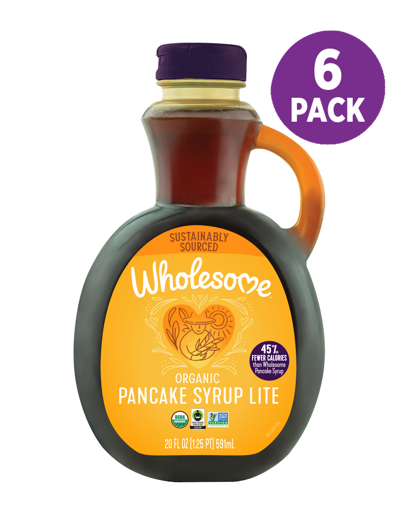 Wholesome Lite Pancake Syrup 6 Pack front view;Size_20oz - 6 Pack