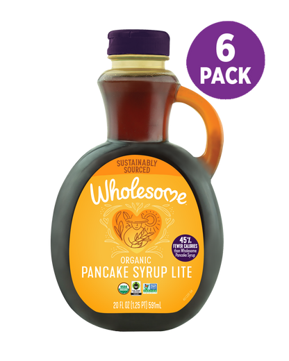 Wholesome Lite Pancake Syrup 6 Pack front view