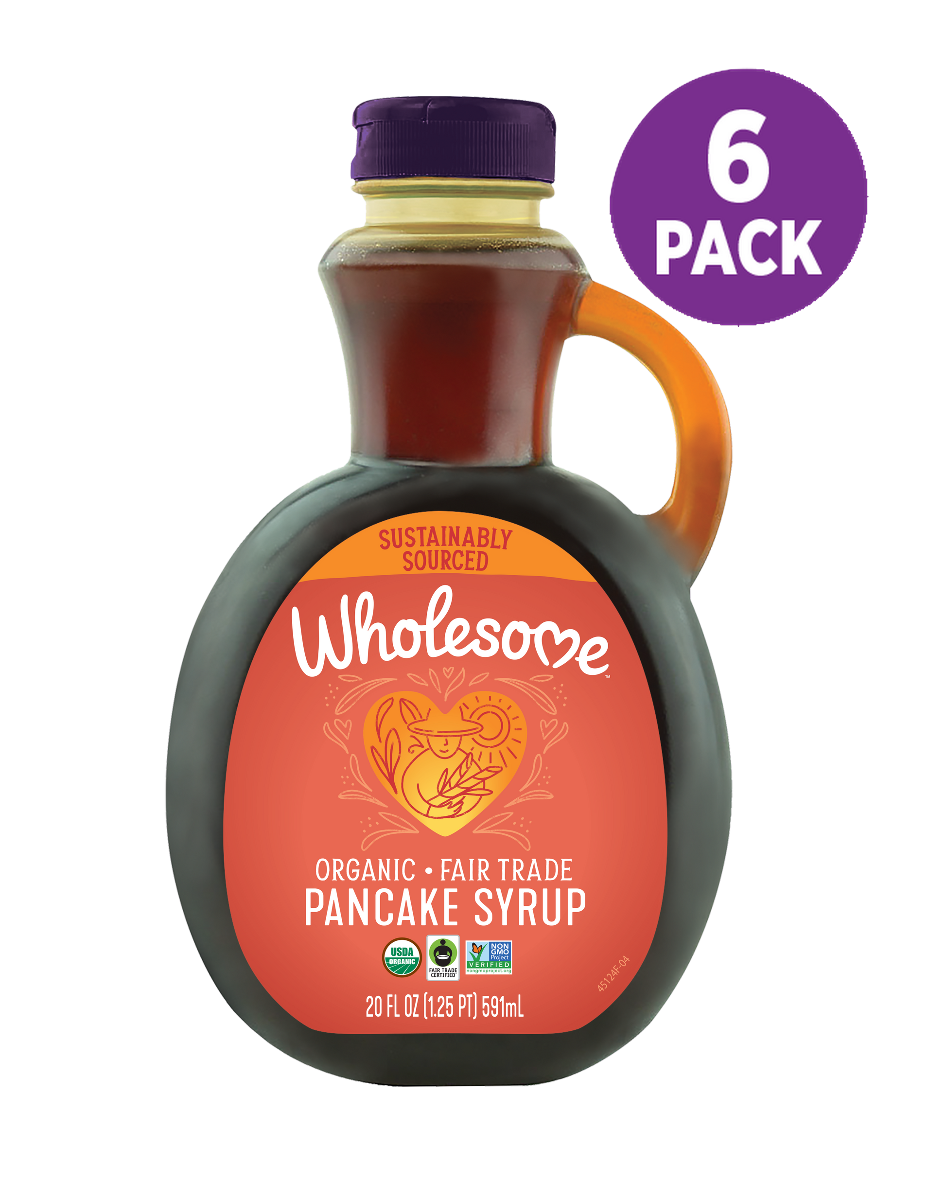 Wholesome Pancake Syrup 6 Pack front view