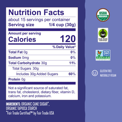 ORGANIC FAIR TRADE POWDERED CONFECTIONERS SUGAR