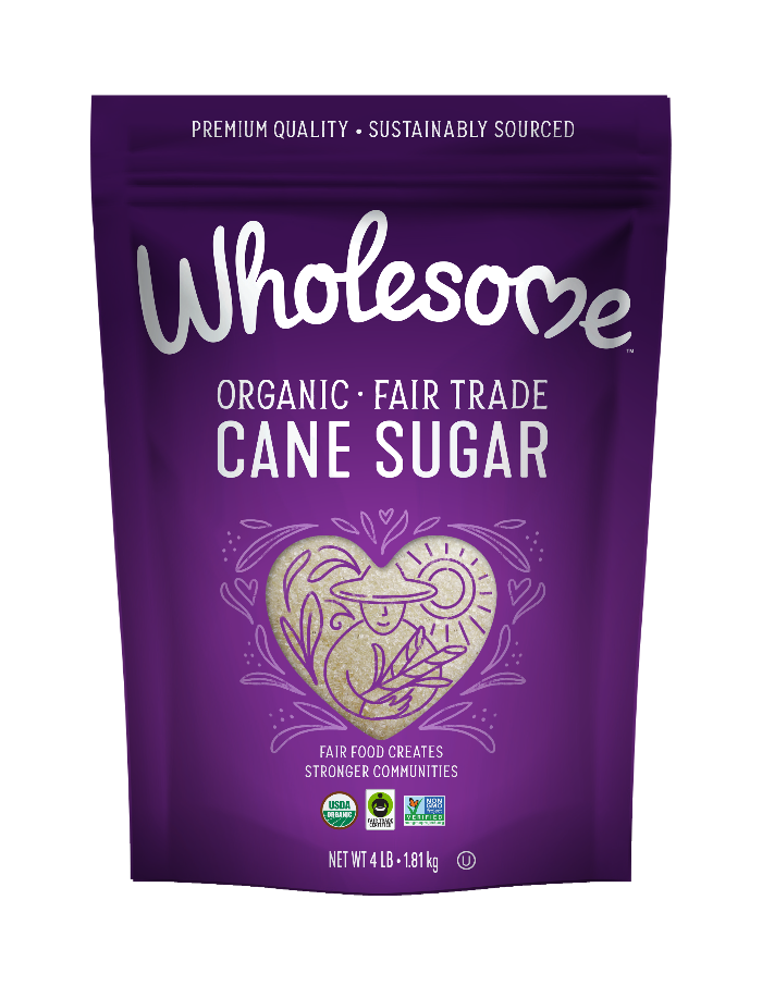 Wholesome Cane Sugar 1 Pack front view;Size_4lb - 1 Pack