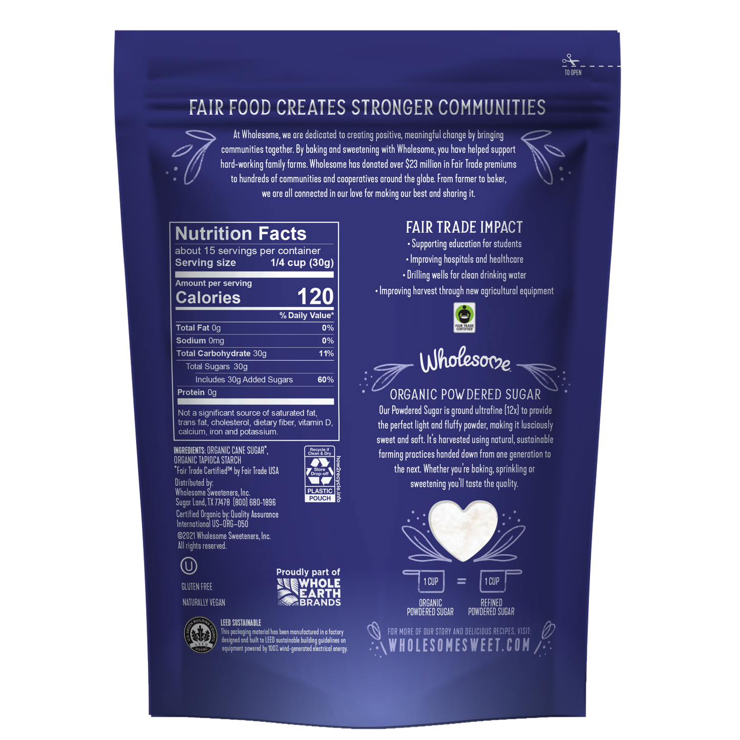 ORGANIC FAIR TRADE POWDERED CONFECTIONERS SUGAR