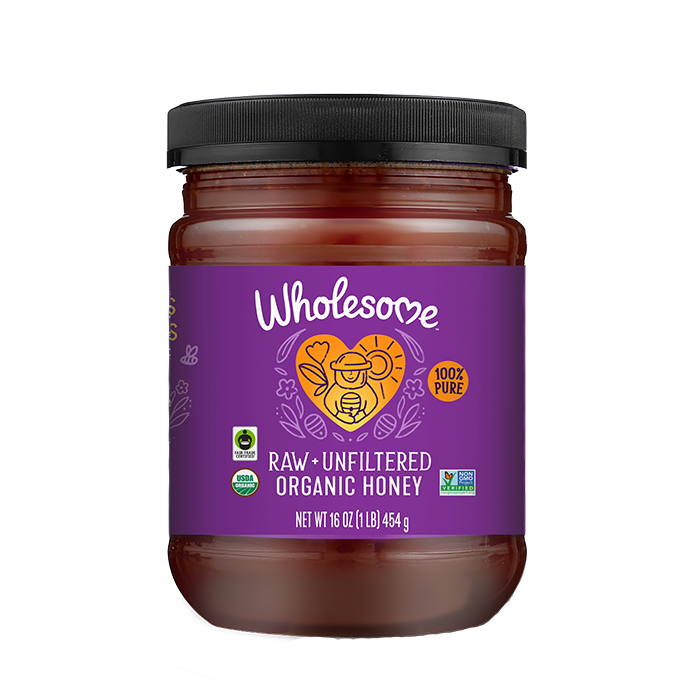 Wholesome Raw Honey Jar 1 Pack front view;Size_16oz - 1 Pack