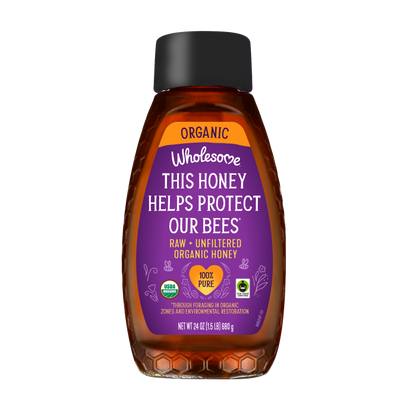 Wholesome Raw Honey 1 Pack front view