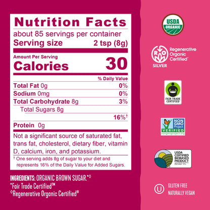 REGENERATIVE ORGANIC CERTIFIED® LIGHT BROWN SUGAR