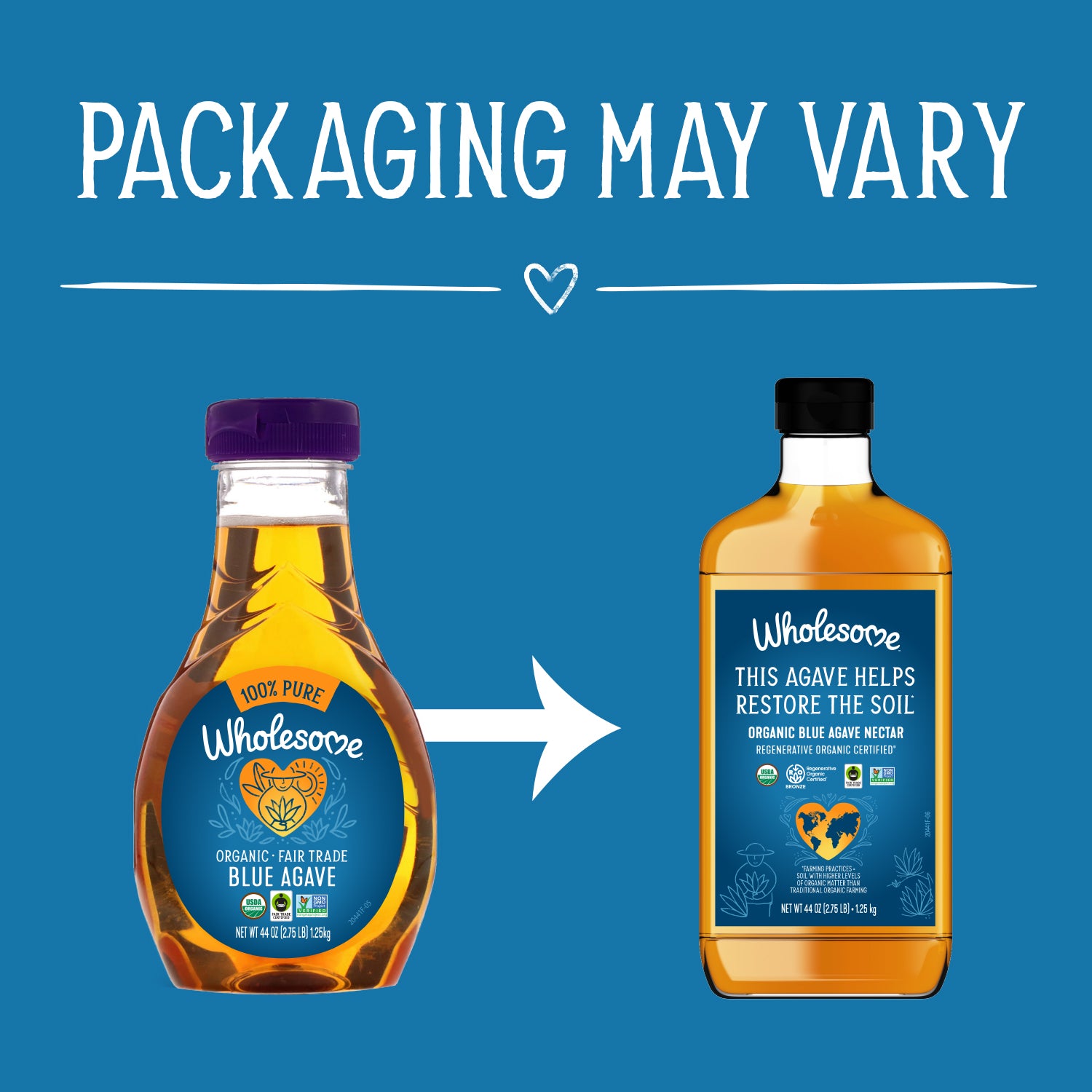 Wholesome Blue Agave 1 Pack packaging view;Size_44oz - 1 Pack