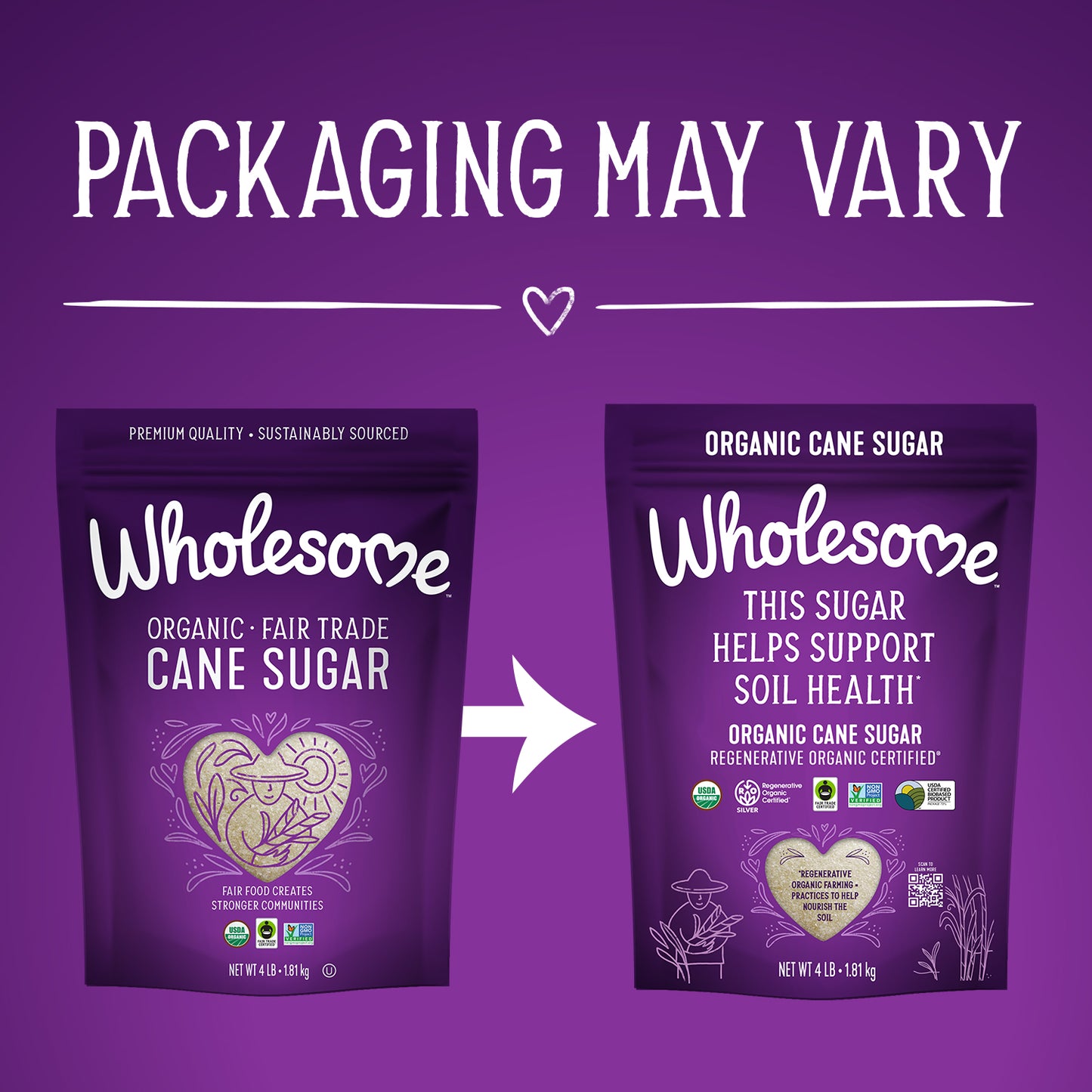 Wholesome Cane Sugar 1 Pack transition view;Size_4lb - 1 Pack