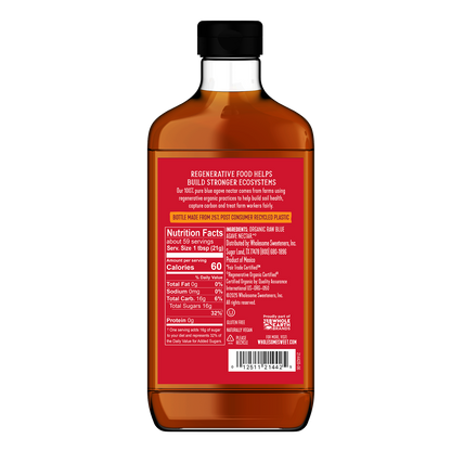 Wholesome Raw Blue Agave 1 Pack back view