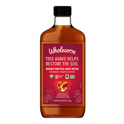 Wholesome Raw Blue Agave 1 Pack front view