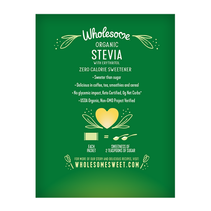 Wholesome Stevia 1 Pack back view