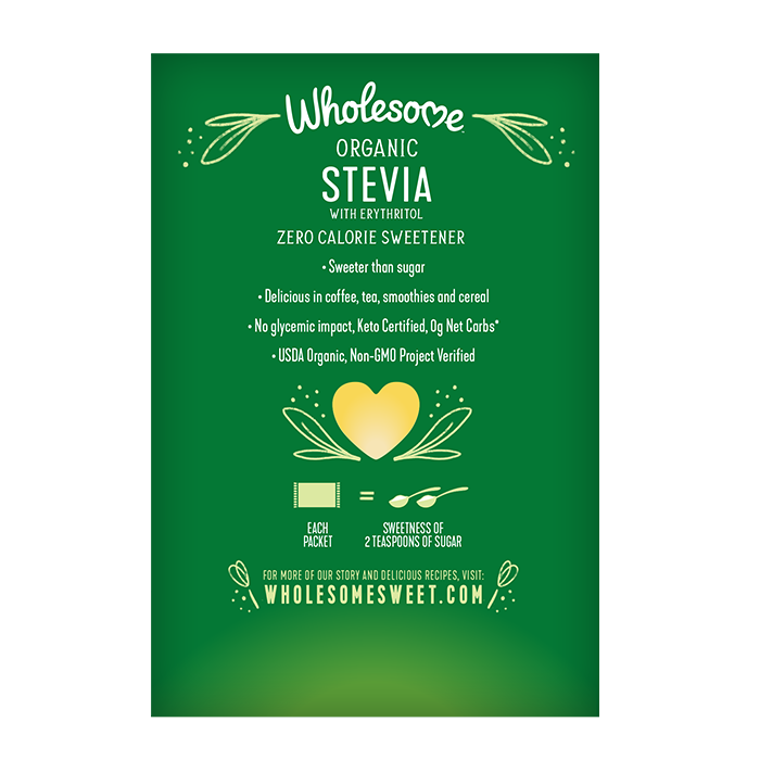 Wholesome Stevia 6 Pack back view;Size_75ct - 6 Pack