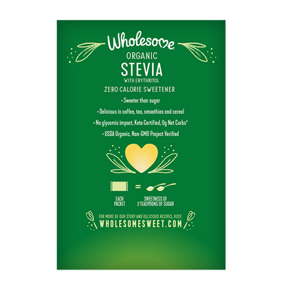 Wholesome Stevia 1 Pack back view