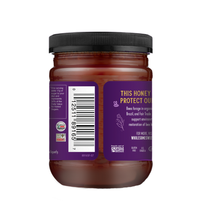 ORGANIC FAIR TRADE RAW UNFILTERED HONEY JAR