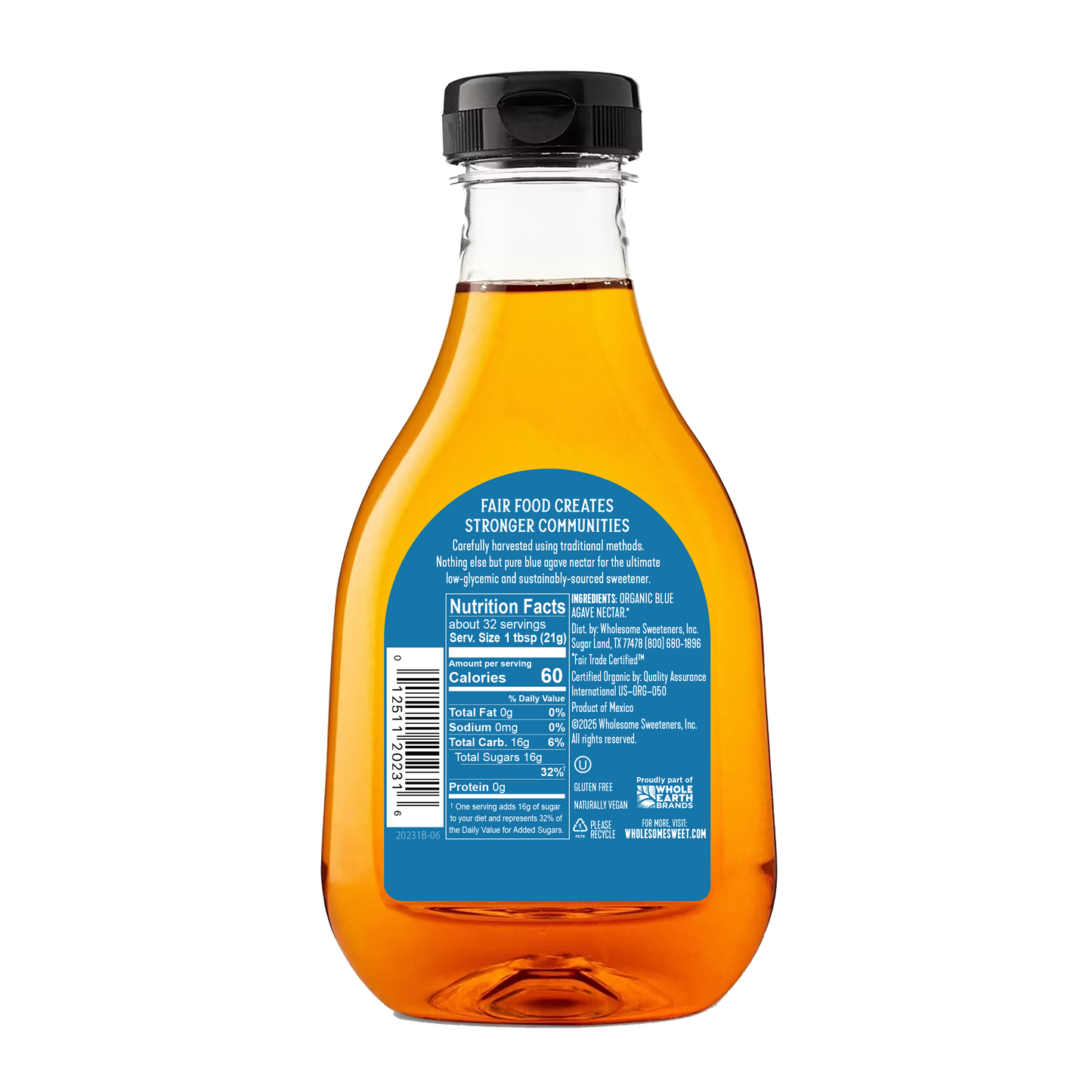 Wholesome Blue Agave 6 Pack back view;Size_23.5oz - 6 Pack