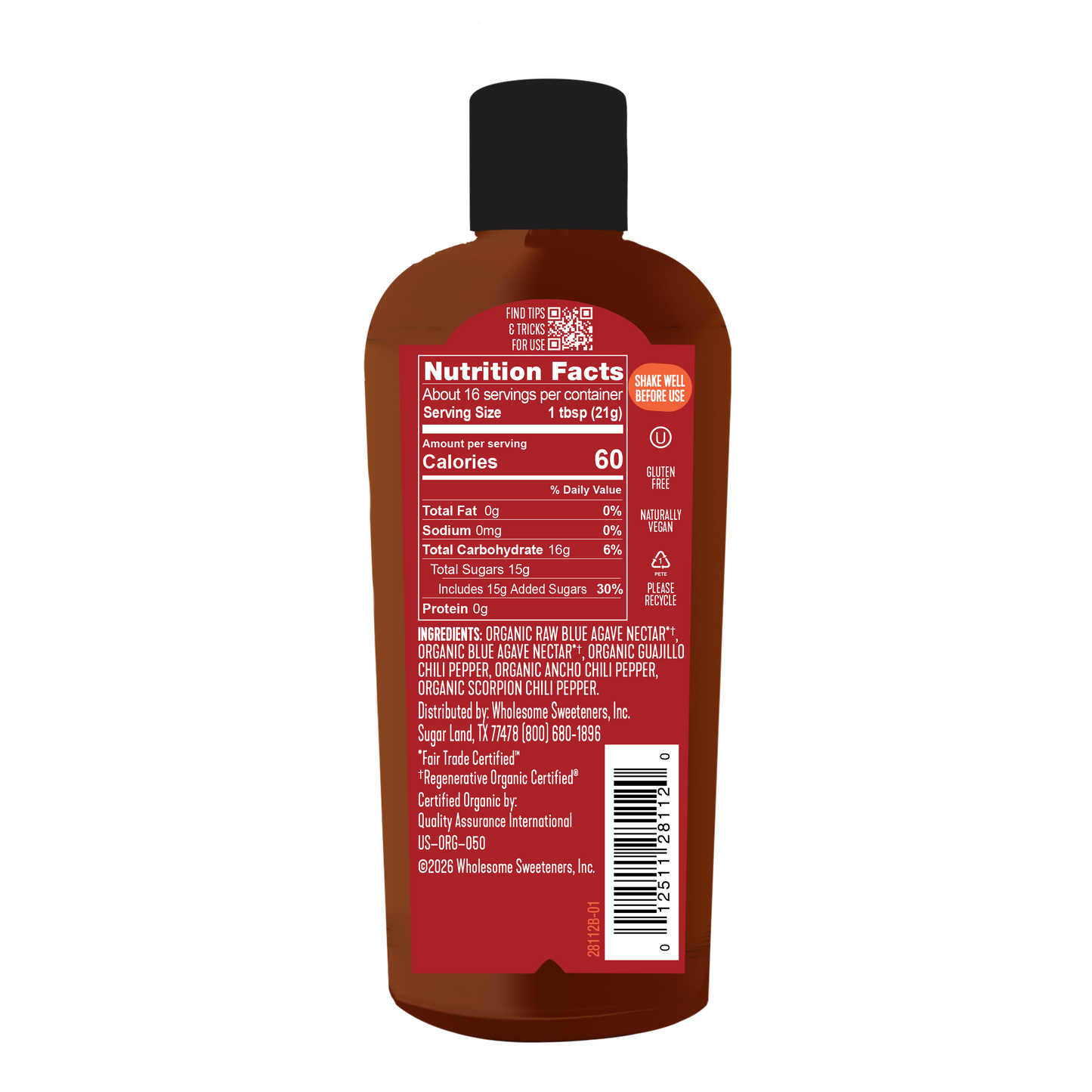ORGANIC AGAVE NECTAR WITH HOT CHILI PEPPERS
