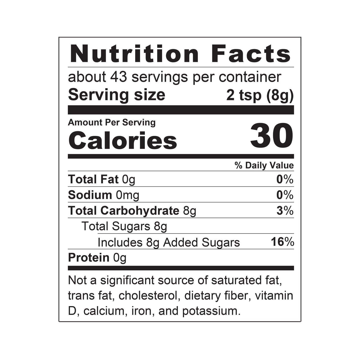 ORGANIC CANE SUGAR WITH VANILLA
