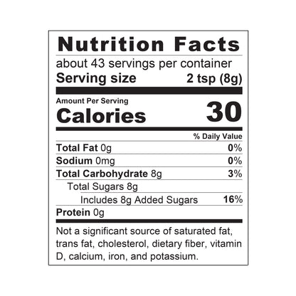 ORGANIC CANE SUGAR WITH VANILLA