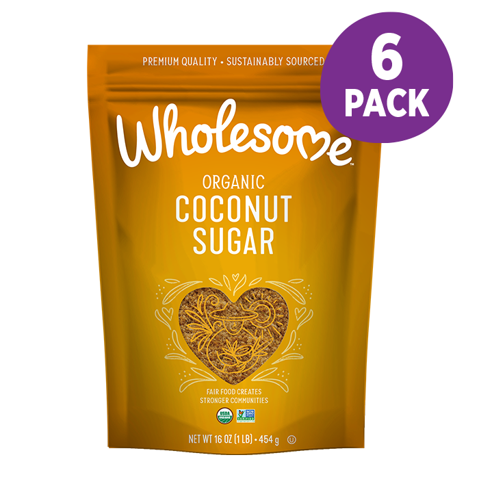 Wholesome Coconut Sugar 6 Pack front view;Size_16oz - 6 Pack