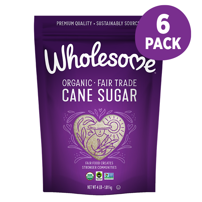 Wholesome Cane Sugar 6 Pack front view;Size_4lb - 6 Pack