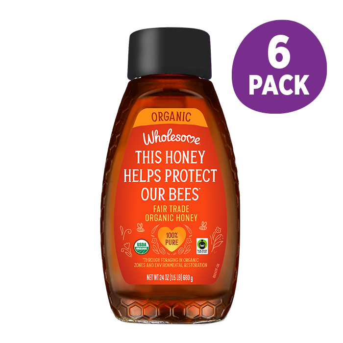 Wholesome Organic Honey 6 Pack front view;Size_24oz - 6 Pack