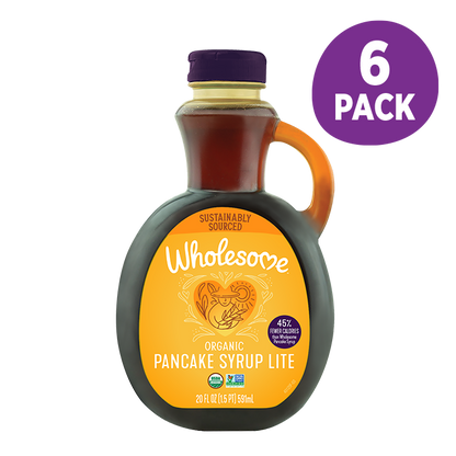 Wholesome Lite Pancake Syrup 6 Pack front view