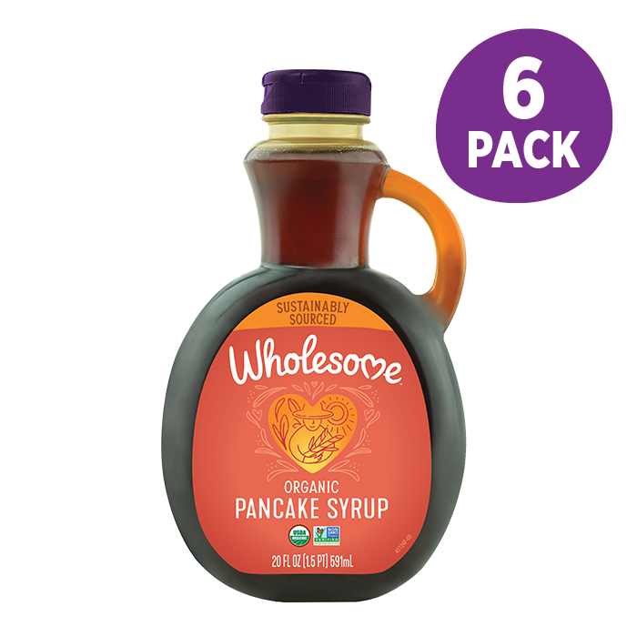 Wholesome Pancake Syrup 6 Pack front view;Size_20oz - 6 Pack