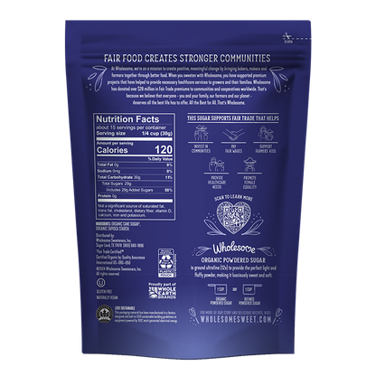ORGANIC FAIR TRADE POWDERED CONFECTIONERS SUGAR