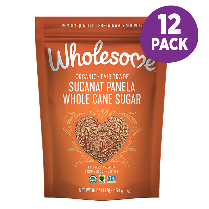 Wholesome Sucanat 12 Pack front view;Size_16oz - 12 Pack