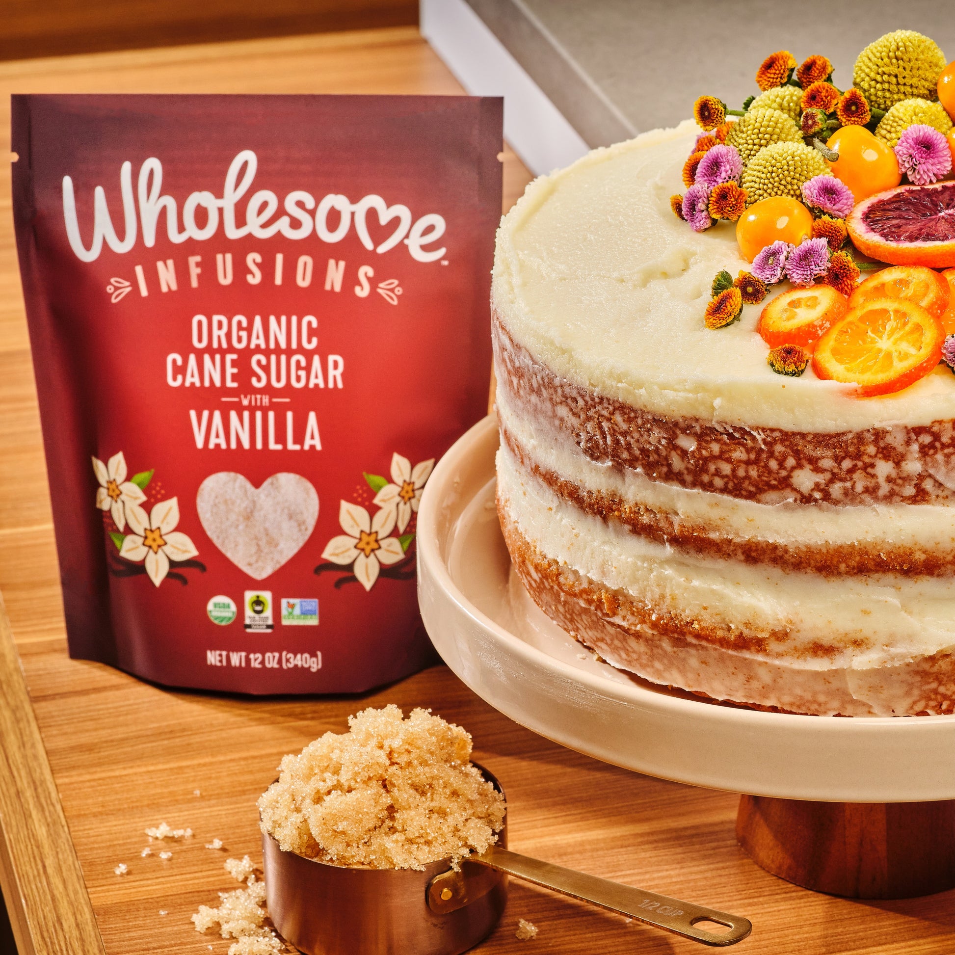 ORGANIC CANE SUGAR WITH VANILLA